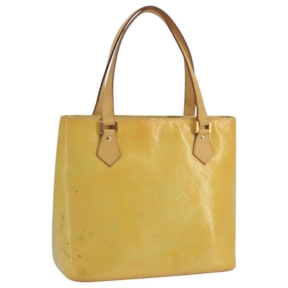 LOUIS VUITTON Monogram Vernis Houston Hand Bag Gris M91053 LV Auth 101664 - Picture 1 of 16